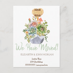 Ik heb me verplaatst, Nieuw Adres, Nieuw Huis, Suc Aankondigingskaart
