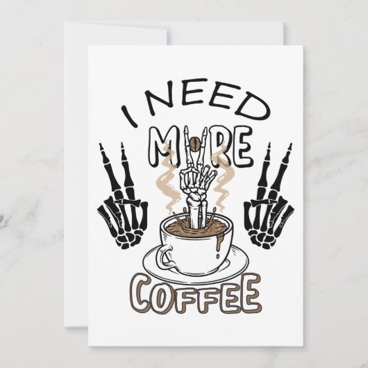 Ik heb meer koffie-shirt nodig Aesthetische kledin Bedankkaart (Voorkant)