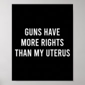 Ik heb meer rechten dan mijn baarmoeder pro-choice poster (Voorkant)