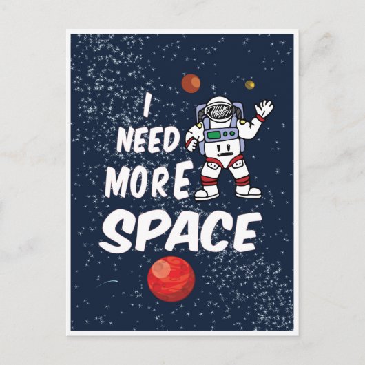 Ik heb meer ruimte nodig, briefkaart (Voorkant)