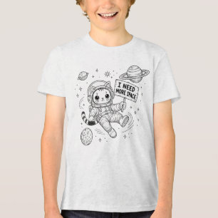Ik heb meer ruimte nodig Funny Cat Astronaut Tri-Blend Shirt