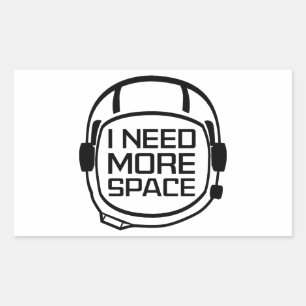 Ik heb meer ruimte nodig rechthoekige sticker