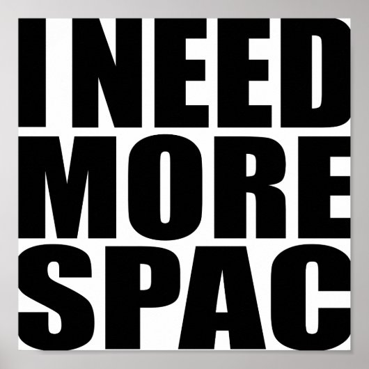Ik heb meer spc nodig | Funny Typography Poster (Voorkant)