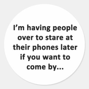 Ik heb mensen over ronde sticker