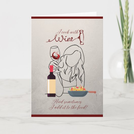 Ik heb met wijn gegoten... blanco kaart (Voorkant)