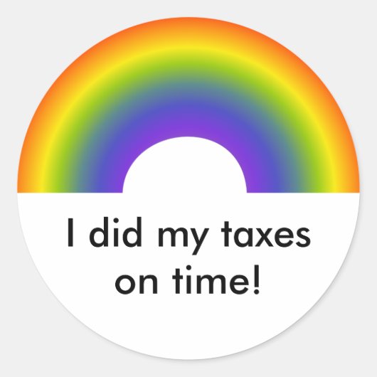 Ik heb mijn belastingen op tijd betaald! sticker (Voorkant)