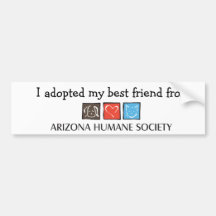 Ik heb mijn beste vriend Bumpersticker aangenomen