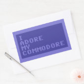 Ik heb mijn Commodore (versie C64) bewonderd Rechthoekige Sticker (Envelop)