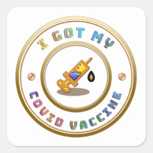 Ik heb mijn COVID-vaccinatie  Vierkante Sticker