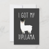 Ik heb mijn Dipllama Afstuderen Llama Pun Bedankkaart (Voorkant)
