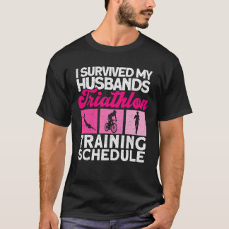 Ik heb mijn echtgenoot Triathlon trainingsschema o T-shirt