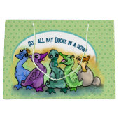 Ik heb mijn eenden in een Row Large Gift Bag Groot Cadeauzakje (Voorkant)