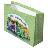 Ik heb mijn eenden in een Row Large Gift Bag Groot Cadeauzakje (Voorkant Gekanteld)