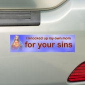 Ik heb mijn eigen moeder... bumpersticker (Op auto)