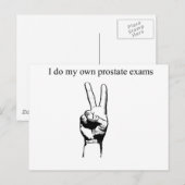 Ik heb mijn eigen prostaatonderzoek gedaan briefkaart (Voorkant / Achterkant)
