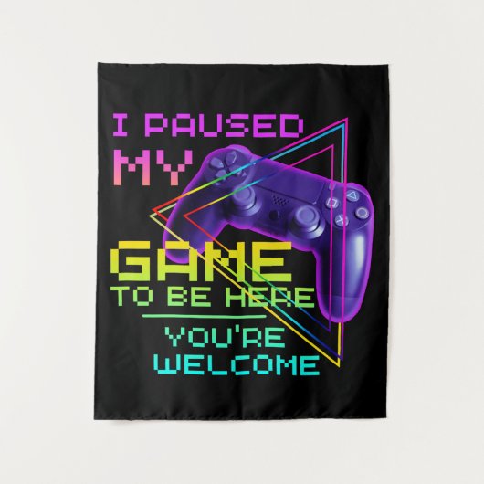 IK HEB MIJN GAME GEPAAUSEERD OM HIER TE ZIJN GRAAG WANDKLEED (Voorkant)