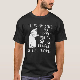 Ik heb mijn kat opgehangen zodat ik geen mensen in t-shirt