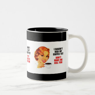 Ik heb mijn kist al gehad. tweekleurige koffiemok