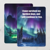 Ik heb mijn moeilijkste dagen overleefd kaart (Voorkant / Achterkant)