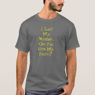 Ik heb mijn nummer verloren. Kan je me je geven? T-shirt
