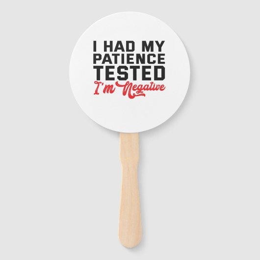 Ik heb mijn patiënt laten testen dat het negatief handwaaier (Voorkant)