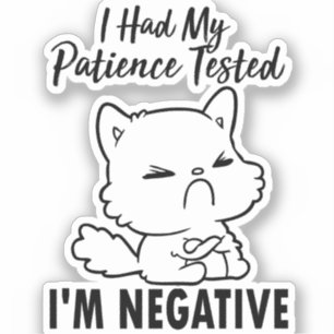 Ik heb mijn patiënt laten testen dat ik een negati sticker