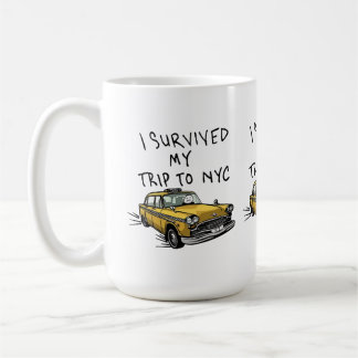 Ik heb mijn reis naar NYC New York Taxi overleefd Koffiemok