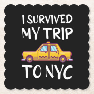 Ik heb mijn reis naar NYC overleefd Kartonnen Onderzetters