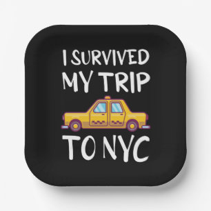 Ik heb mijn reis naar NYC overleefd Papieren Bordje