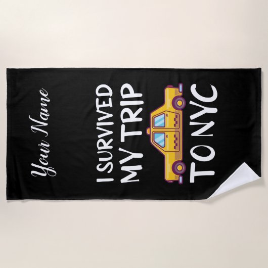 Ik heb mijn reis naar NYC overleefd Strandlaken (Voorkant)