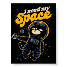 Ik heb mijn ruimte nodig Kat Astronaut Poster – Gr