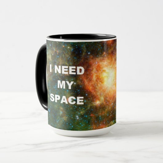 Ik heb mijn ruimte nodig - Oranje Mok (Voorkant links)