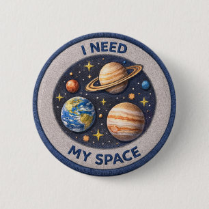 Ik heb mijn ruimte nodig ronde button 5,7 cm