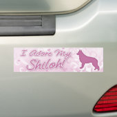 Ik heb mijn Shiloh Shepherd Bumpersticker aangerad (Op auto)