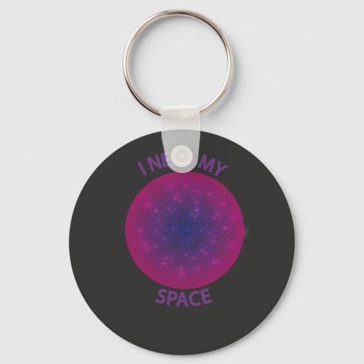 Ik heb mijn Space Button sleutelring nodig Sleutelhanger (Voorkant)