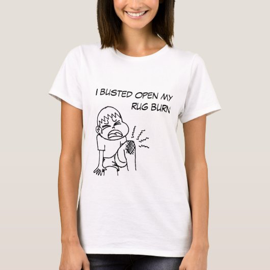 Ik heb mijn tapijt open gespoten t-shirt (Voorkant)