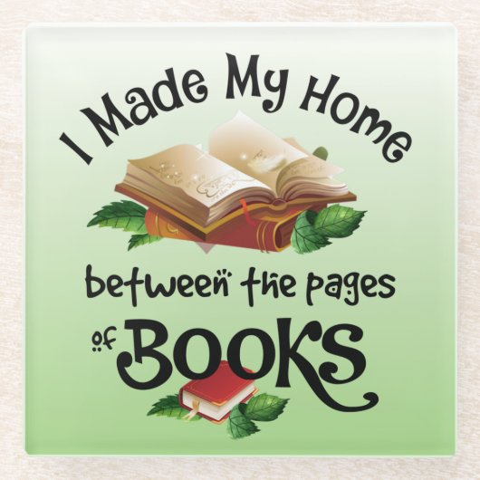Ik heb mijn thuis gemaakt tussen de pagina's van b glazen onderzetter (Voorkant)