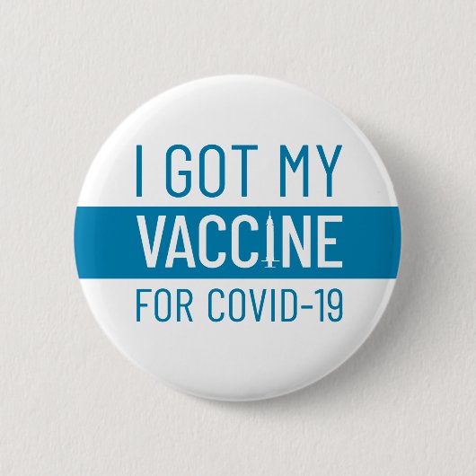 Ik heb mijn vaccin ronde button 5,7 cm (Voorkant)