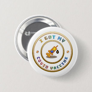 Ik heb mijn vaccin tegen COVID. Ronde Button 5,7 Cm