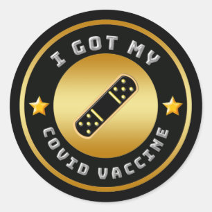 Ik heb mijn vaccin tegen COVID. Ronde Sticker