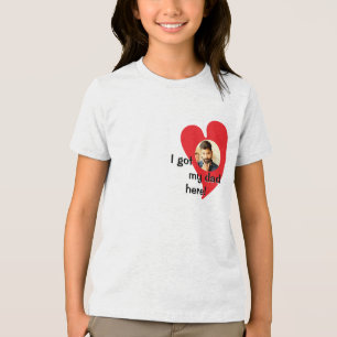 Ik heb mijn vader hier! Aangepaste foto Tri-Blend Shirt
