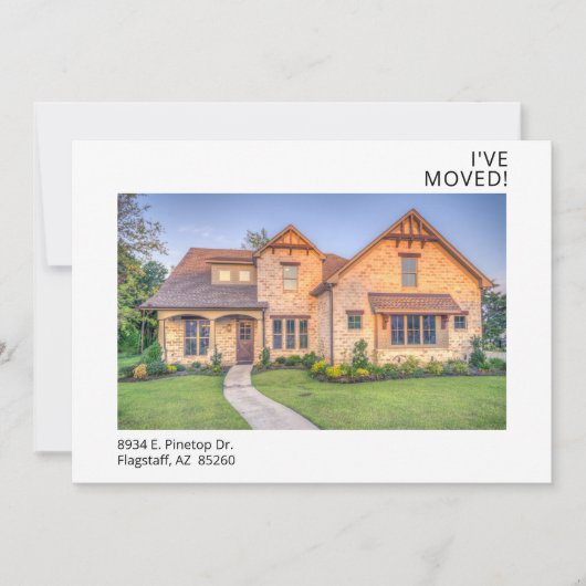 Ik heb moderne foto verplaatst aankondiging (Voorkant)