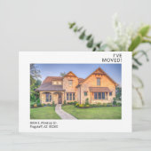 Ik heb moderne foto verplaatst aankondiging (Staand voorkant)