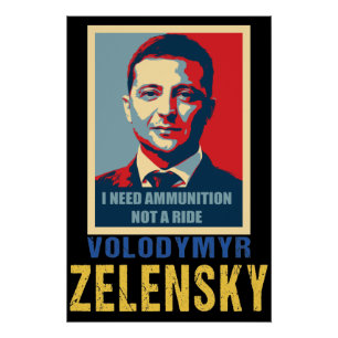 Ik heb munitie nodig, geen lift, Volodymyr Zelensk Perfect Poster