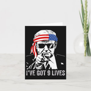 Ik heb negen levens - Trump 2024 Grappig Kaart