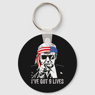 Ik heb negen levens - Trump Grappig Sleutelhanger