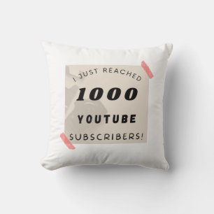Ik heb net 1000 youtube-abonnees bereikt. Voor Kussen