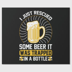 Ik heb net bier gered Het zat vast Cadeaupapier