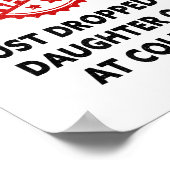 Ik heb net mijn dochter afgezet op de universiteit poster (Hoek)