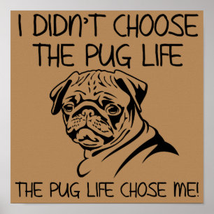 Ik Heb Niet De Pug Levensstijl Gekozen Grappig Pos Poster